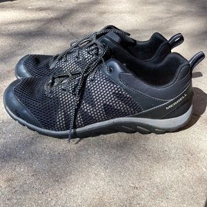 Merrell trail running shoes.